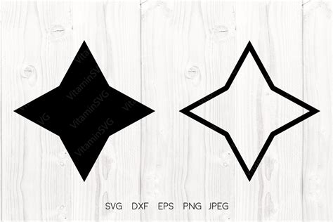Four Pointed Star Svg Grafika Przez Vitaminsvg · Creative Fabrica