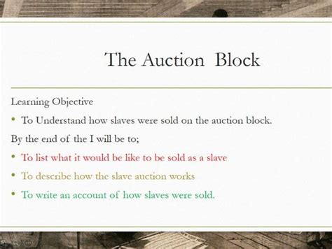 Slave Auction Block Teaching Resources