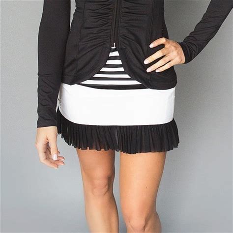 Flirtee Golf Sportswear Ladies Mesh Ruffle Bottom Performance Skirt In 3 Color Options