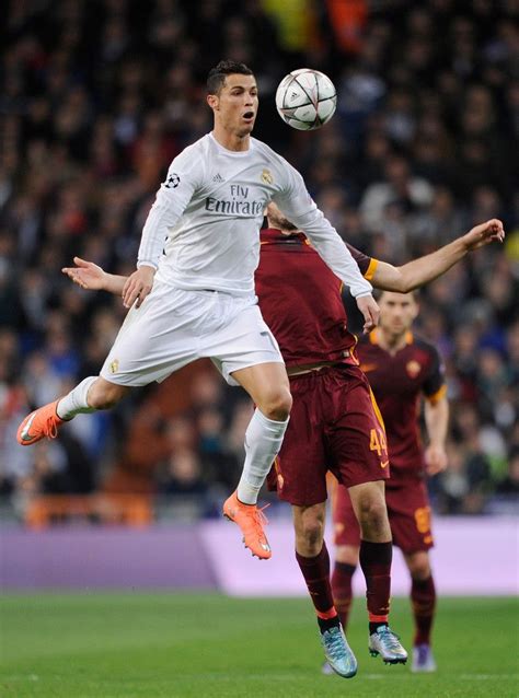 The goal also continued another impressive streak for ronaldo as he now has scored at least 10 goals in seven consecutive champions league seasons. Cristiano Ronaldo of Real Madrid wins the ball from Kostas Manolas of Roma during the UEFA ...