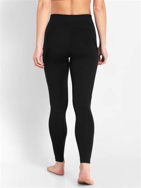Buy Black Leggings With Pocket And Elasticated Waistband For Women Mw12