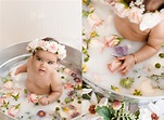 Amazing Baby Milestone Milk Bath Photography You will Want