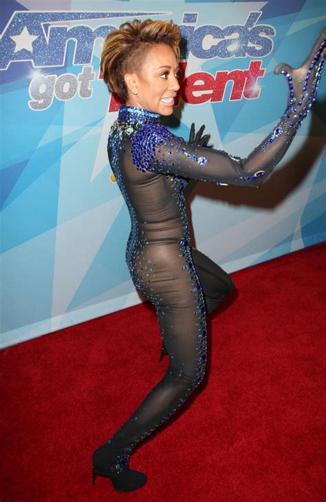 Mel B Wears See Through Leotard For Americas Got Talent Taping
