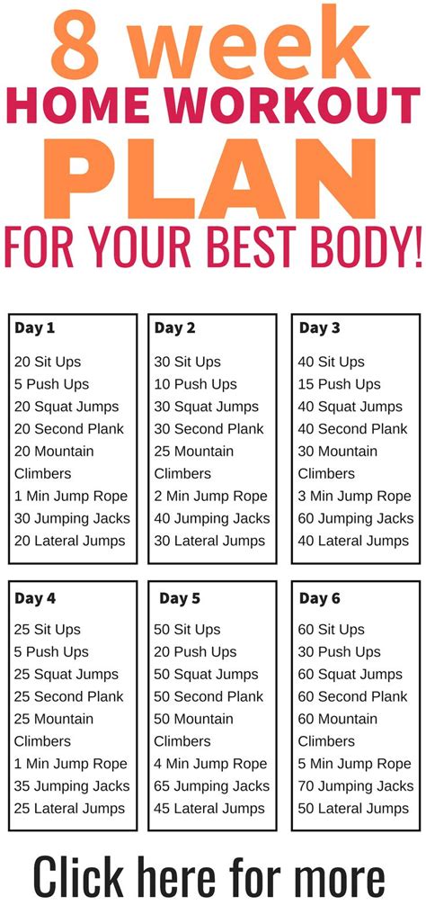 You will feel great and look great. This 8 week no gym home workout plan is THE BEST! I'm so ...