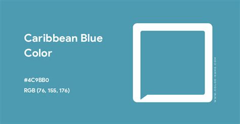 Caribbean Blue Color Hex Code Is 4c9bb0