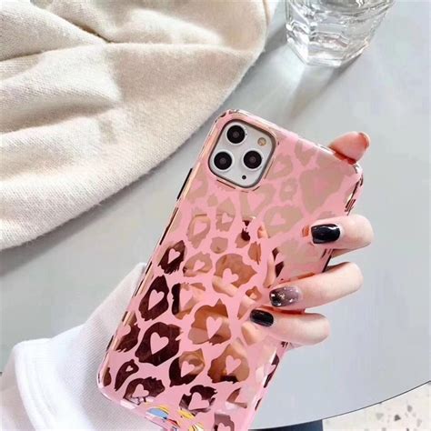 Luxury Pink Plating Leopard Phone Case For Iphone Free Shipping