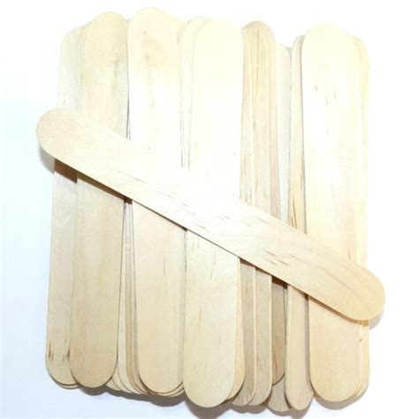 W774 Natural Brown Large 6 Wood Popsicle Craft Stick 50pc Ebay