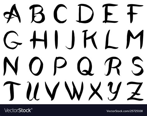 Calligraphic Vintage Font Retro Capital Letters Vector Image