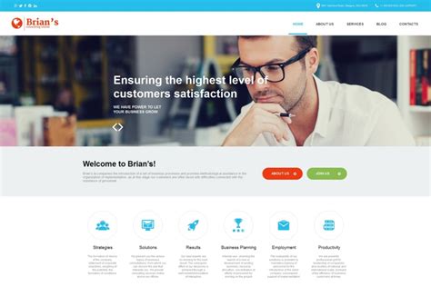 Business Profile Website Template For Consulting Company Motocms