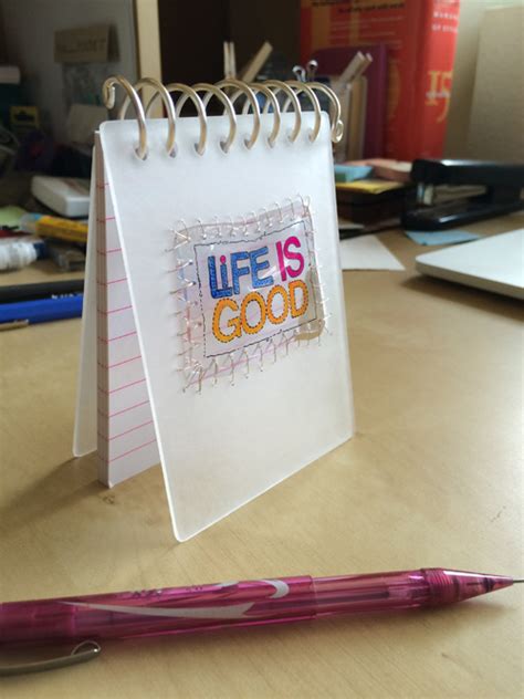 Then, you need to cover your book with. Life Is Good - A DIY Spiral-Bound Notepad - Create Mixed Media