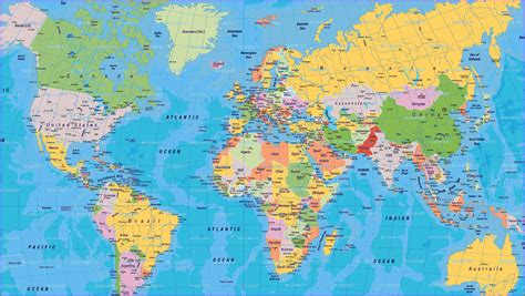 Large Print Free Printable World Map With Countries Labeled Pdf Map
