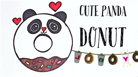 How To Draw A Donut Cute Panda Donut Easy Drawing Tutorials For