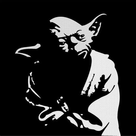 Master Yoda Star Wars Stencil Star Wars Silhouette Silhouette Art
