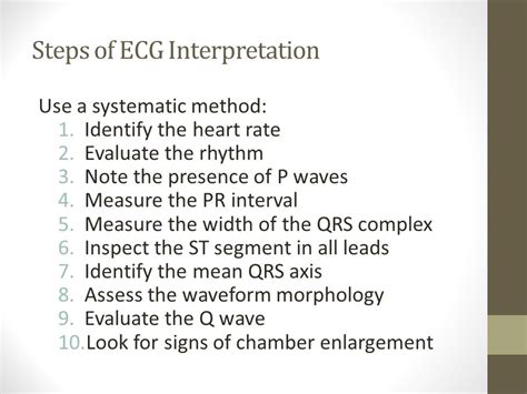 Ekg Interpretation Steps