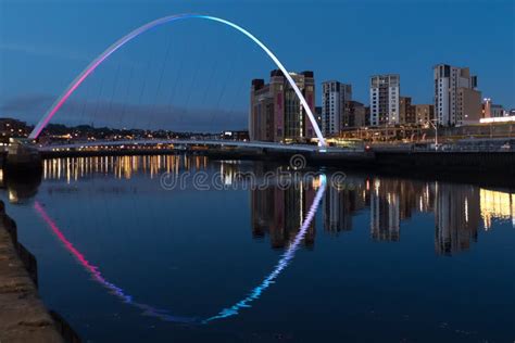 Gateshead Millennium Bridge Over The River Tyne Editorial Image Image