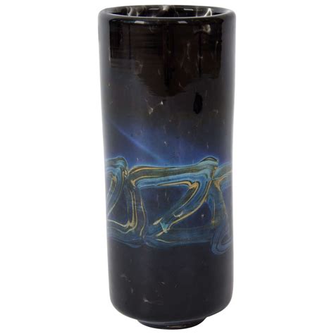 Murano Art Glass Cylinder Vase Italian Mid 20th Century Circa 1940 For Sale At 1stdibs