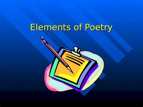 Ppt Elements Of Poetry Dokumentips