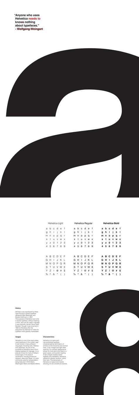 Helvetica Poster Typography Typefaces Designed By Tommy Kuo
