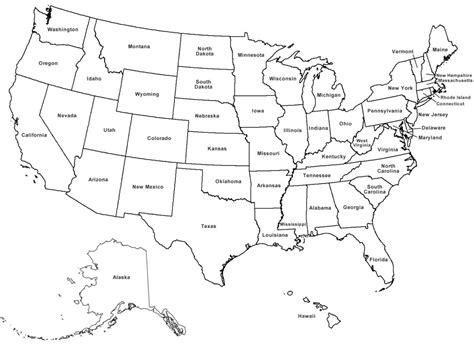 Printable United States Map Showing State Names Free Printable Download