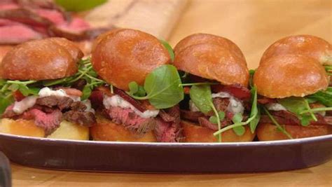 Grilled Petite Filet Sliders Recipe Rachael Ray Show
