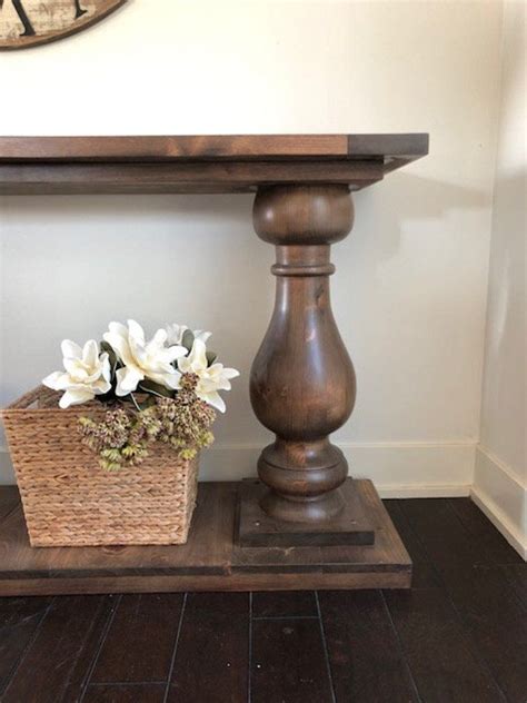 Grand Pedestal Console Table Etsy Console Table Table Entryway Tables