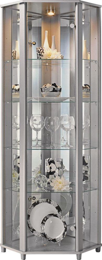 Glass Corner Display Cabinet With Lights Glass Designs