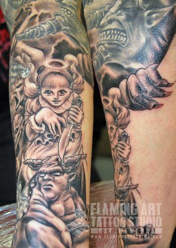 Angels And Demons Sleeve Tattoo Flamingar Flickr