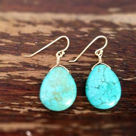Turquoise Earrings Gemstone Jewellery Southwestern Jewelry Etsy