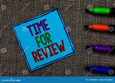 Writing Note Showing Time For Review Business Photo Showcasing