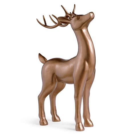 Majestic Copper Deer Statue The Green Head