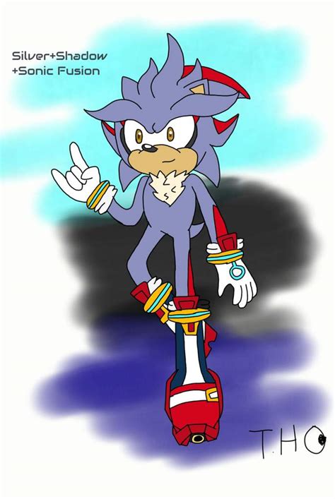 Silvershadow And Sonic Fusion Speedart Sonic The Hedgehog Amino