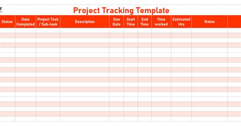 Project Tracking Template Project Management Small Business Guide