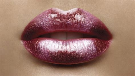 Just Lips Red Lip Gloss Makeup Closeup Lips Pink Hd Wallpaper