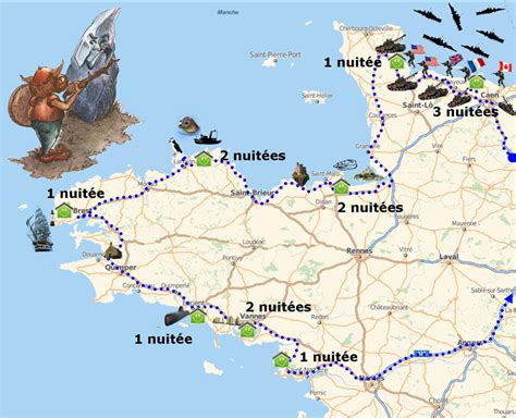 Carte Tour Normandie Bretagne Secrete Circuits Séjours Voyages En