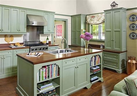 30 Green Painted Kitchen Cabinets