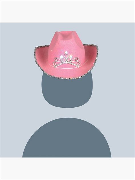 Pfp Wearing A Pink Cowboycowgirl Hat Art Print By Reesewolf Redbubble