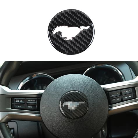 Steering Wheel Center Decoration Cover Trim Sticker For Ford Mustang
