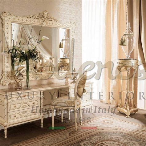 Exclusive Baroque Luxury Italian Classic Make Up Table Handcrafted