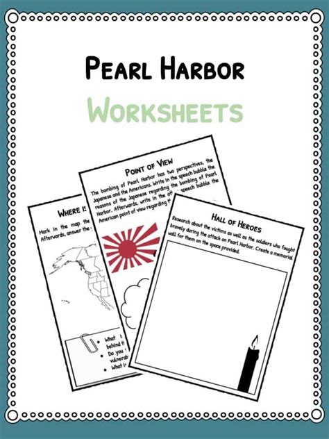 Free Printable Pearl Harbor Worksheets