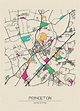 Princeton, New Jersey City Map Drawing by Inspirowl Design - Pixels