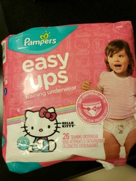 Pampers Easy Ups Hello Kitty Training Underwear Size 2t And Ndash 3t 25 Count For Sale Online Ebay