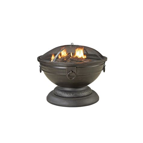 Official site · home & garden · since 1980 Garden Treasures 27.1-in W Black/High Temperature Painted ...