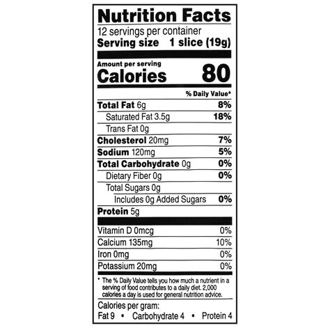 Cheddar Cheese Nutrition Facts Slice Runners High Nutrition