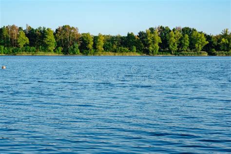 Blue Lake With Cloudy Sky Nature Series A Lake Landscape With