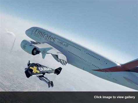 Watch ‘jetman Duo Fly Alongside Emirates A380 Above Dubai Uae Gulf