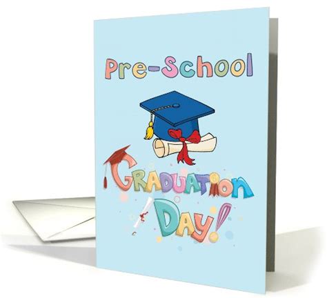 Casual invitations:planning a casual affair to pay tribute to the grad? Pre-School Graduation Day - Cap and Diploma card (924876)