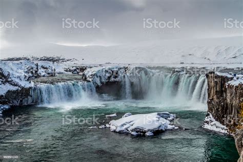 Godafoss One Of The Most Famous Waterfalls In Iceland Stock Photo