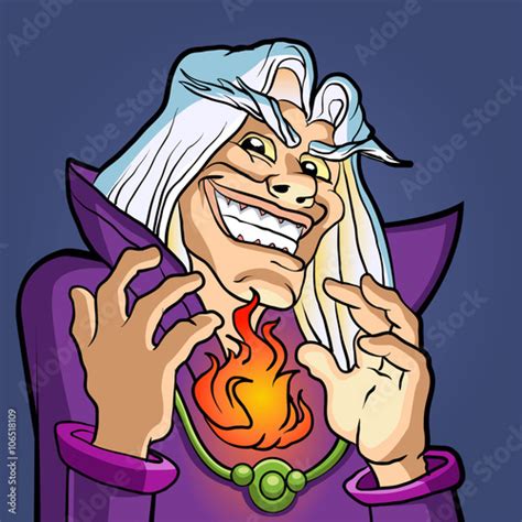 Old Wizard Casting A Spell Stock Vector Adobe Stock