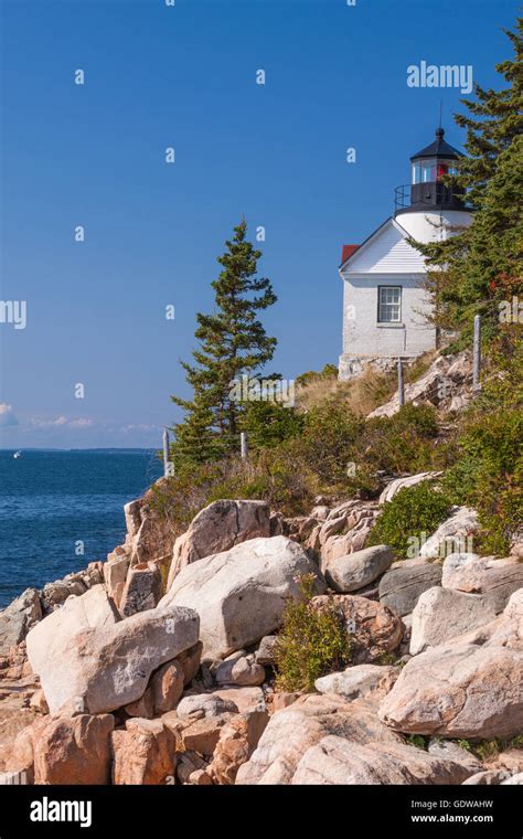 Bass Harbor Head Lighthouse On Mount Desert Island Maine Built In