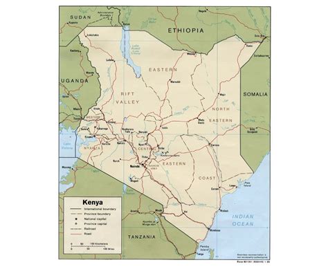 Detailed Political Map Of Kenya Ezilon Maps Images
